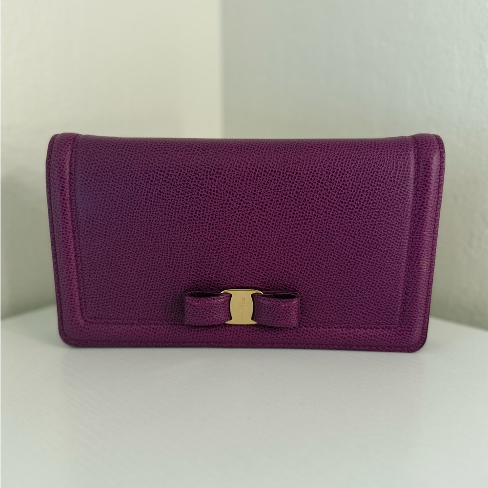 SALVATORE FERRAGAMO Vara Bow Mini Bag Deep Purple